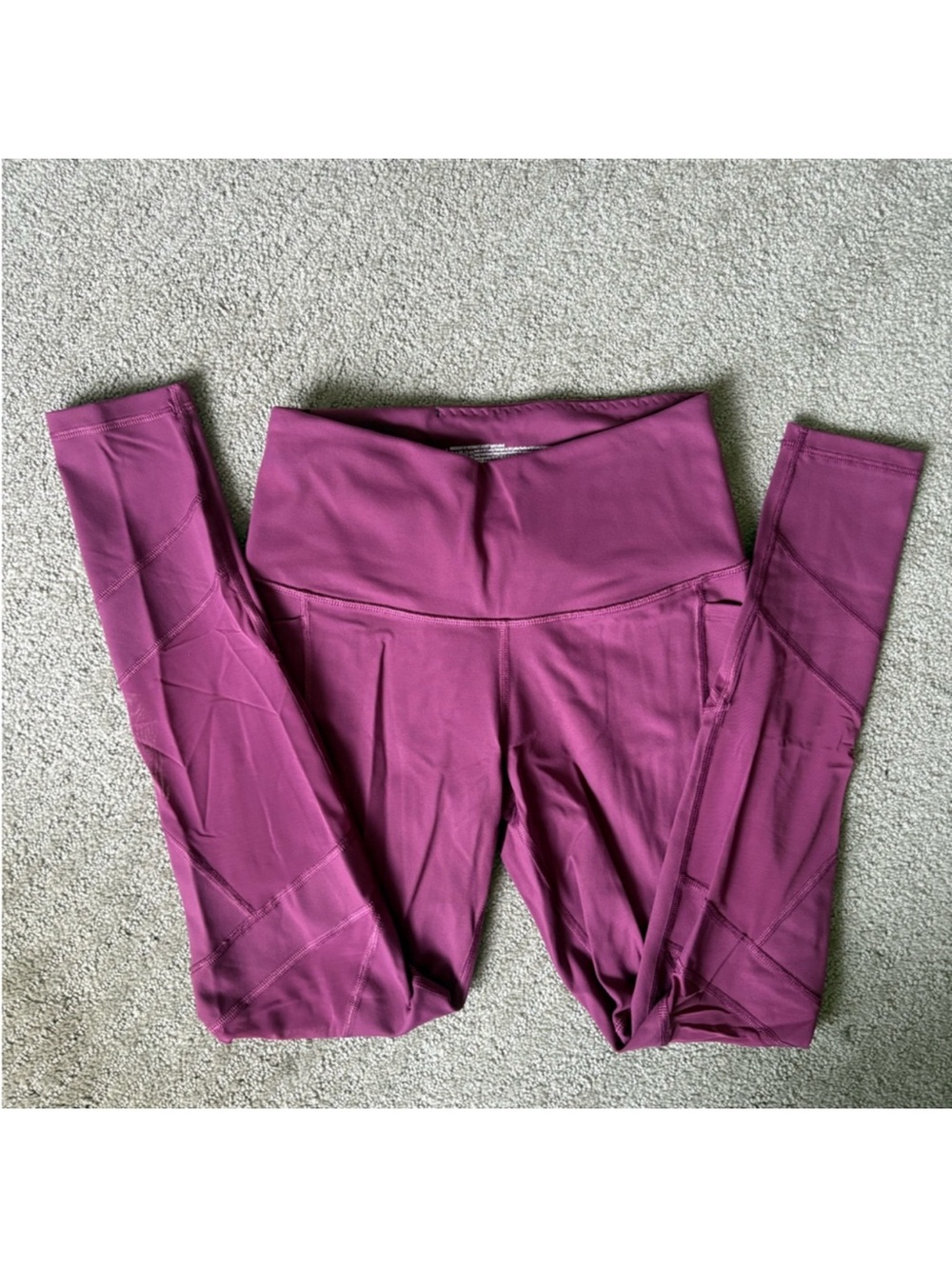 Pink -  Athletic Leggings in Plum size small